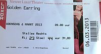 Golden Earring show ticketticket23_44 Rotterdam - Luxor March 06, 2013
